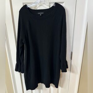 Banana Republic Flare Sleeve Black Wool Cashmere Dress Size XXL
